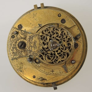 Georgian verge fusee pocket watch movement c1820