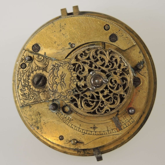 Georgian verge fusee pocket watch movement c1820