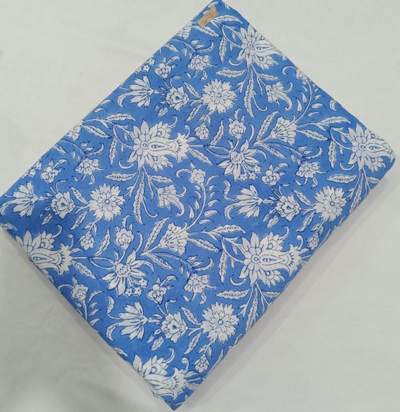 Indian Hand Block Print Fabric by the Yard Jaipur Bagru Print Etsy