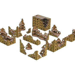 MDF CITY of Ruins - 15mm - FoW - Terrains4Games lasergesneden