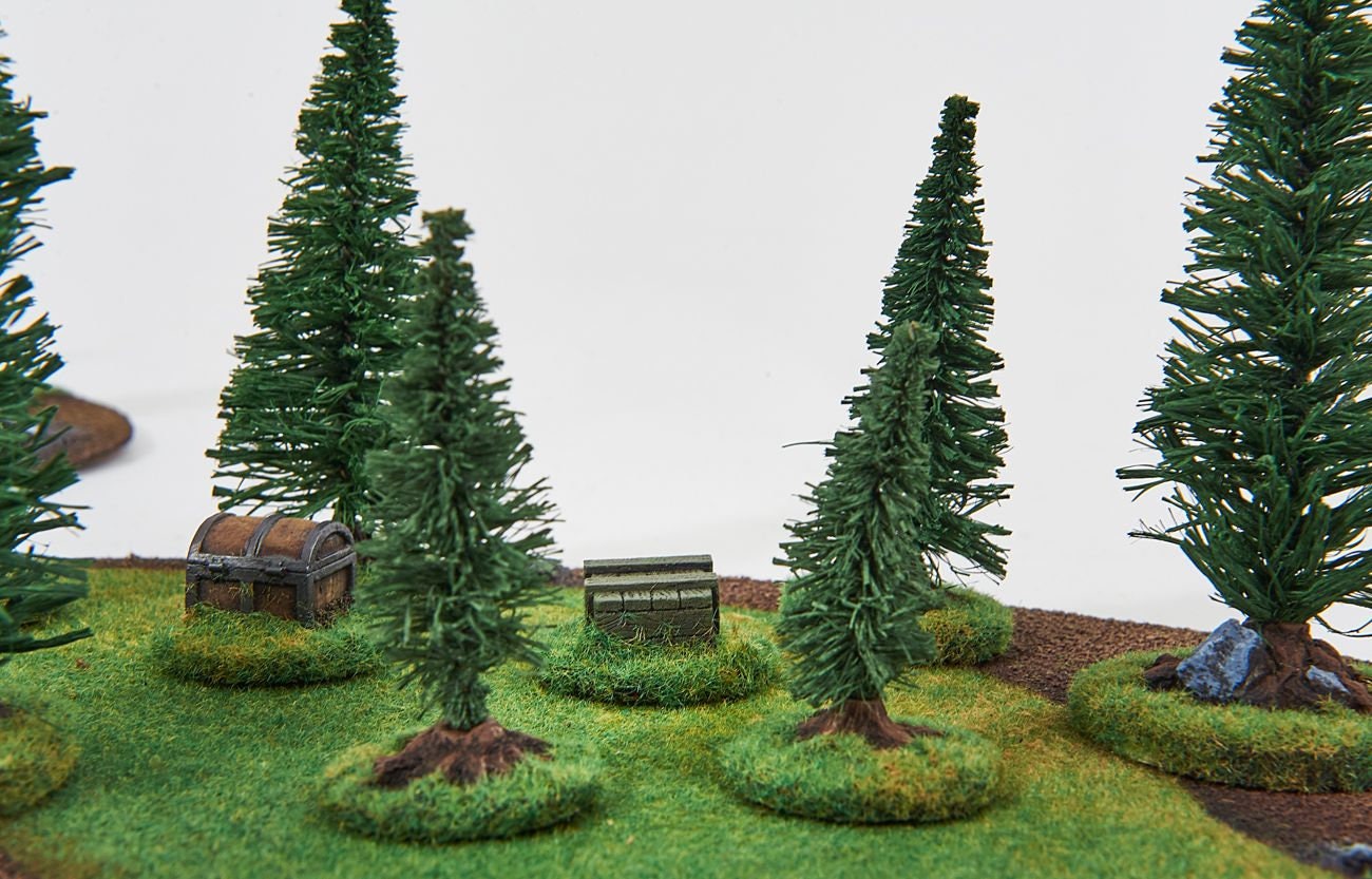 Lot De 6 Arbres QP3D Pour Wargames - Terrain 28-32mm - Impression 3D PLA - DND, LOTR Compatible