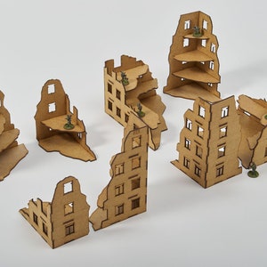 MDF KLEINE RUÏNES Set 28mm - Bolt Action W40K - Terrains4Games lasergesneden
