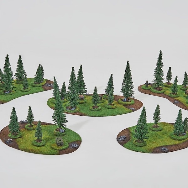 FOREST SET - 32 trees  - Warhammer Bolt Action FoW 15-28 mm Terrains4Games