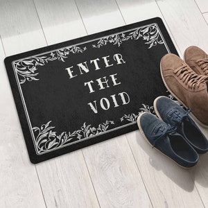 Gothic Door Mat, Halloween doormat, Goth Welcome Mat, Witchy home decor, Spooky, For indoor or outdoor use, Enter The Void