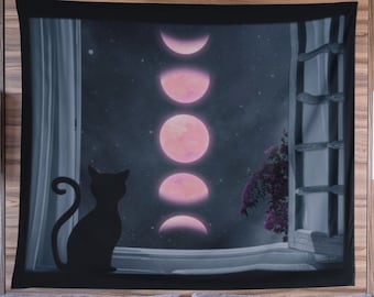Witchy Tapestry, Witchy home decor, Witchy wall hanging, Aesthetic art