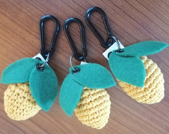 Little Lemon keychain crocheted