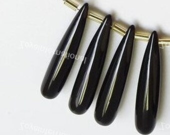 Natural Red Onyx Long Pair Drops Cabochon Smooth Elongated Loose Gemstone For Making Jewelry Free Delivery Free Drilling Service.