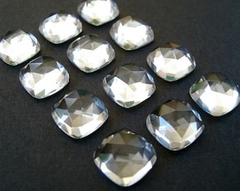 Natural White Topaz Cushion Cabochon 5X5MM To 10X10MM Loose Gemstone Free Shipiing.