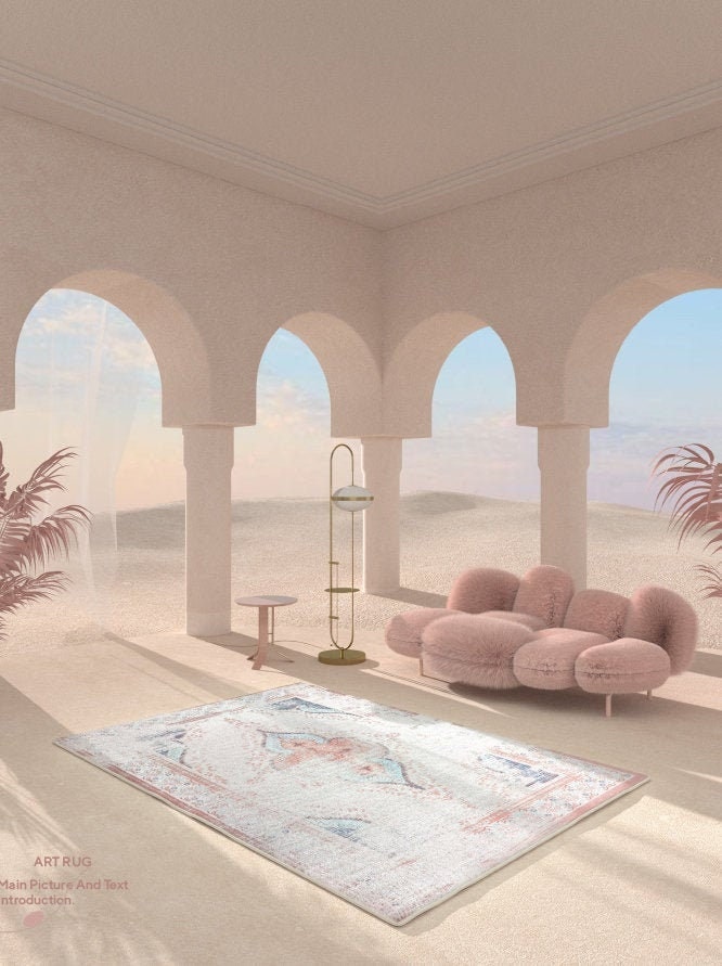 Diseñador / Nueva Oriental Aesthetic Series Area Rug Sala de | Etsy