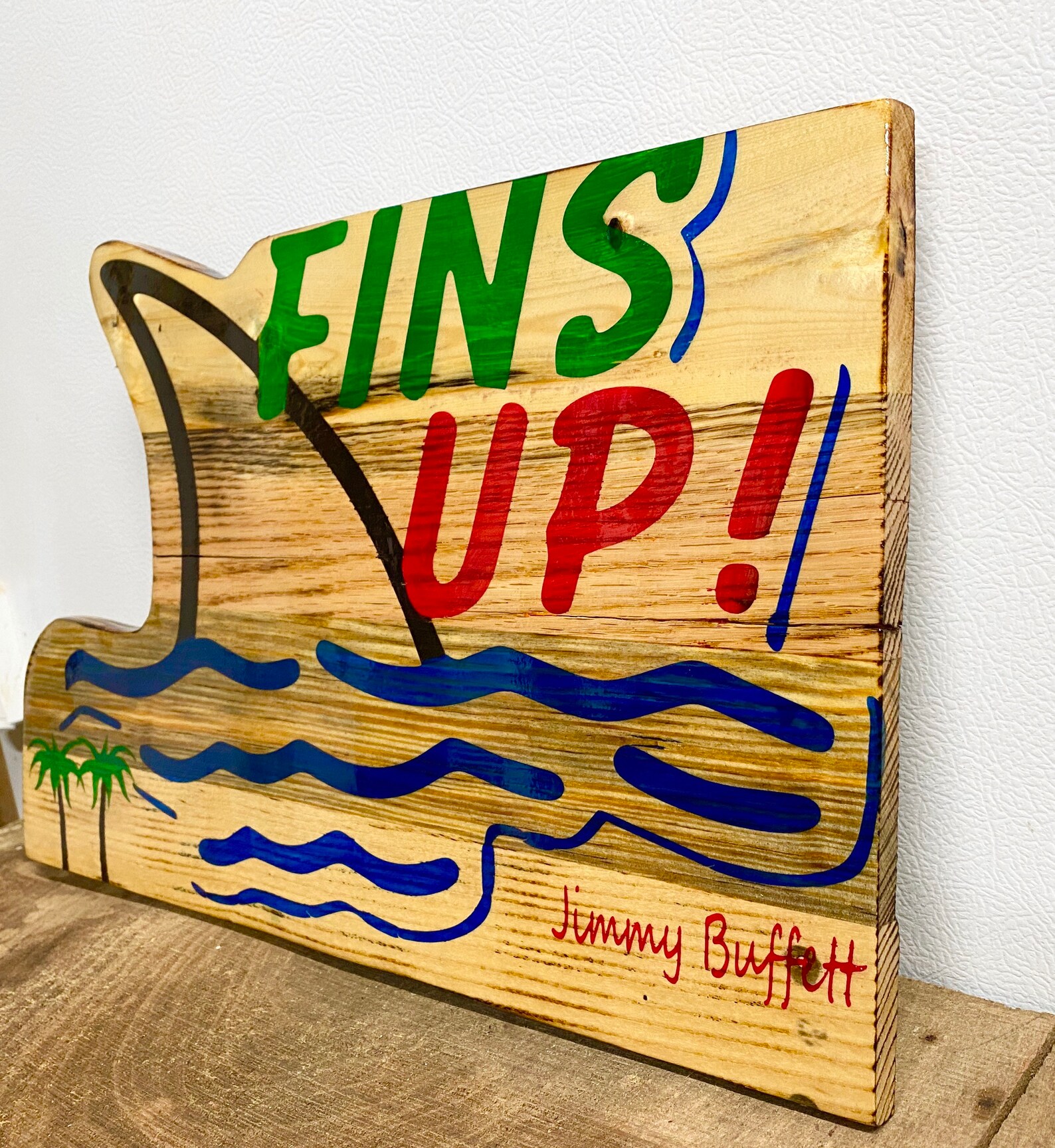 Jimmy Buffett Wall Hanging. Fins Up Perfect Gift or Wall Art Etsy