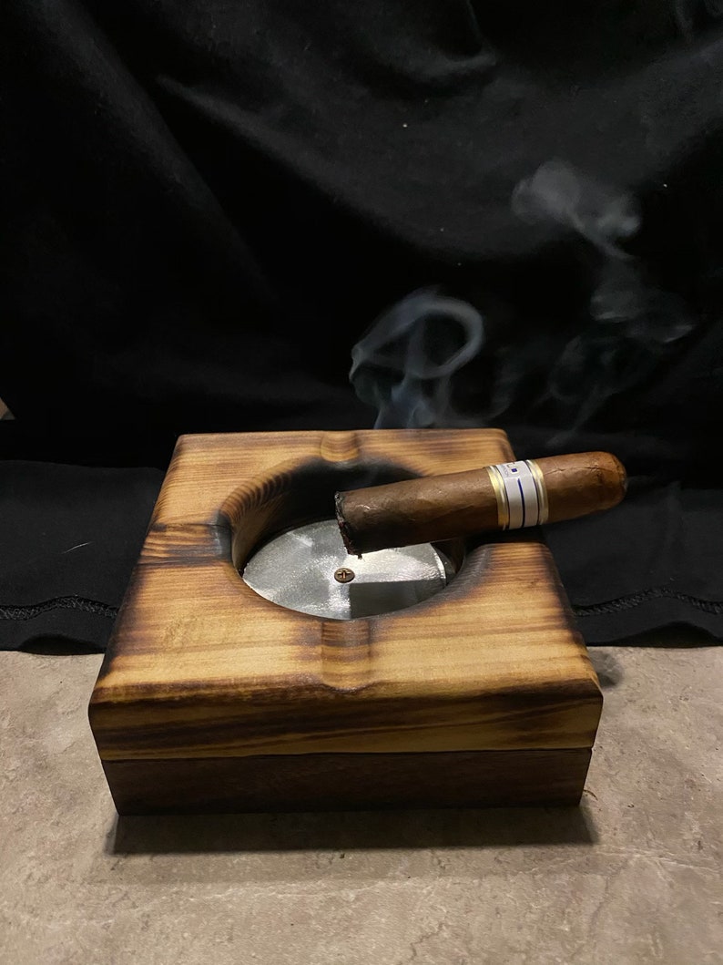 Ash Tray Cigar Ashtray Wood Ashtray Walnut or Poplar/Walnut Etsy