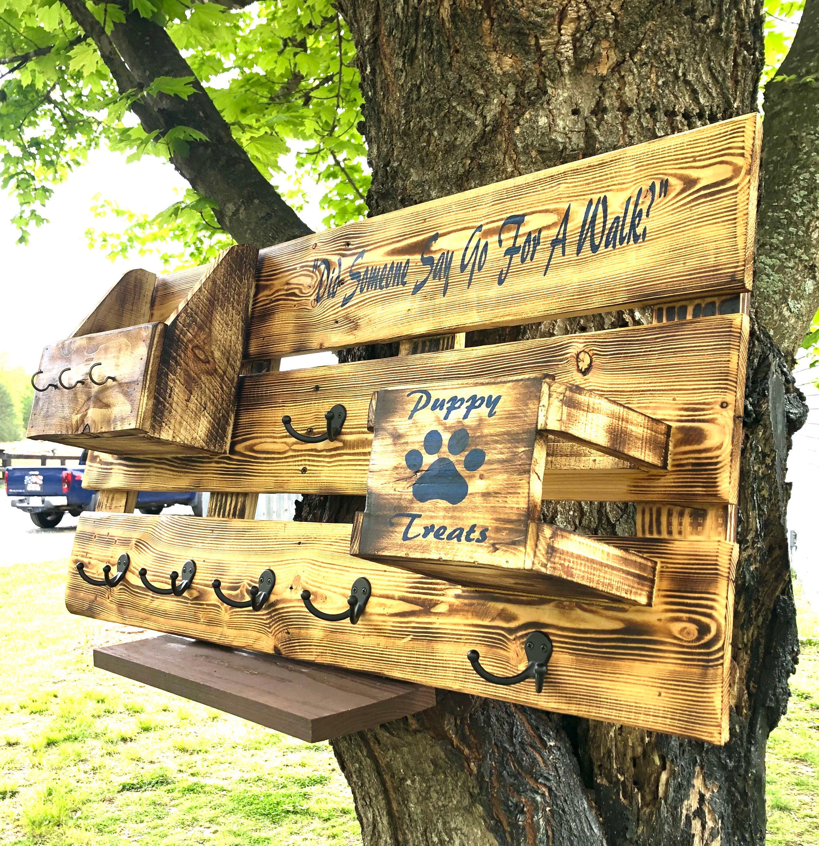 Dog Leash and Collar Storage Rack. Handcrafted and Hand Etsy