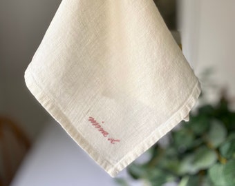 Linen Napkin, white, Handmade European pure linen, Sold individually, Flax Linen Napkins, Housewarming Gift Table Linen White Linen Napkin