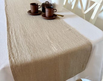 Table runner, Natural Handmade Pure Linen, European pure sustainable linen, Kitchen Table Runner, Dining Table Linen, plain table runner
