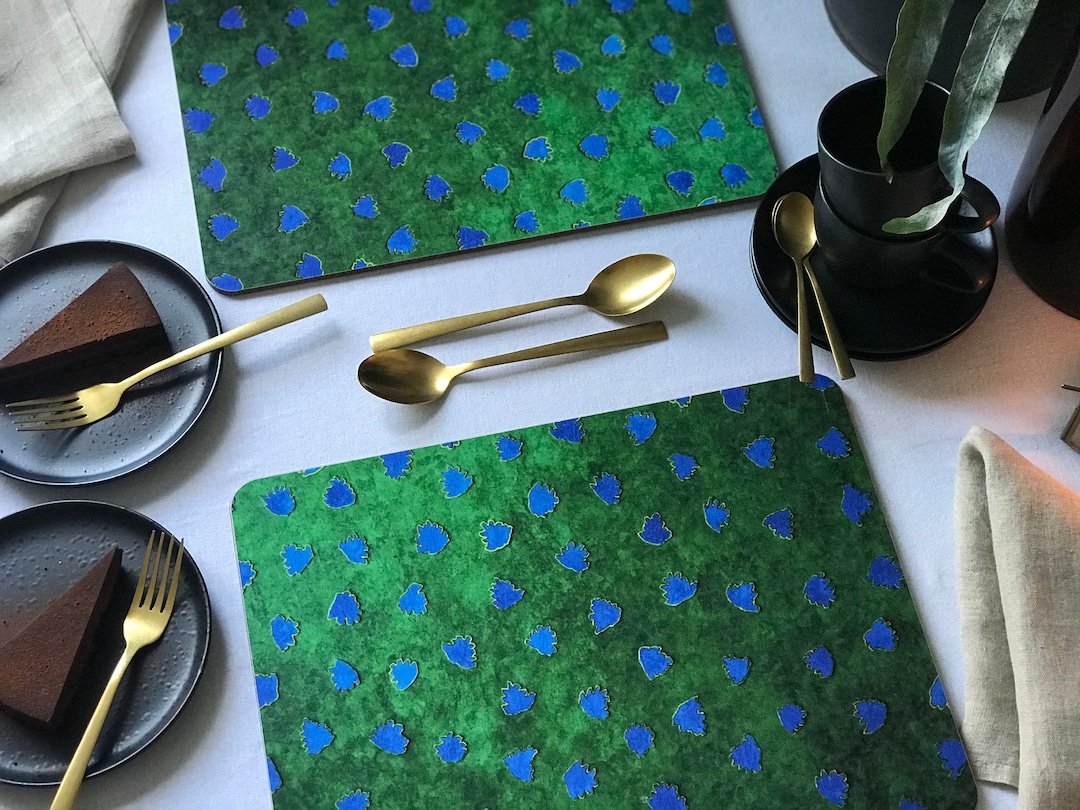 Placemats, Set of 4, Large Table Mats, Cork Placemats, Euro Size Mats