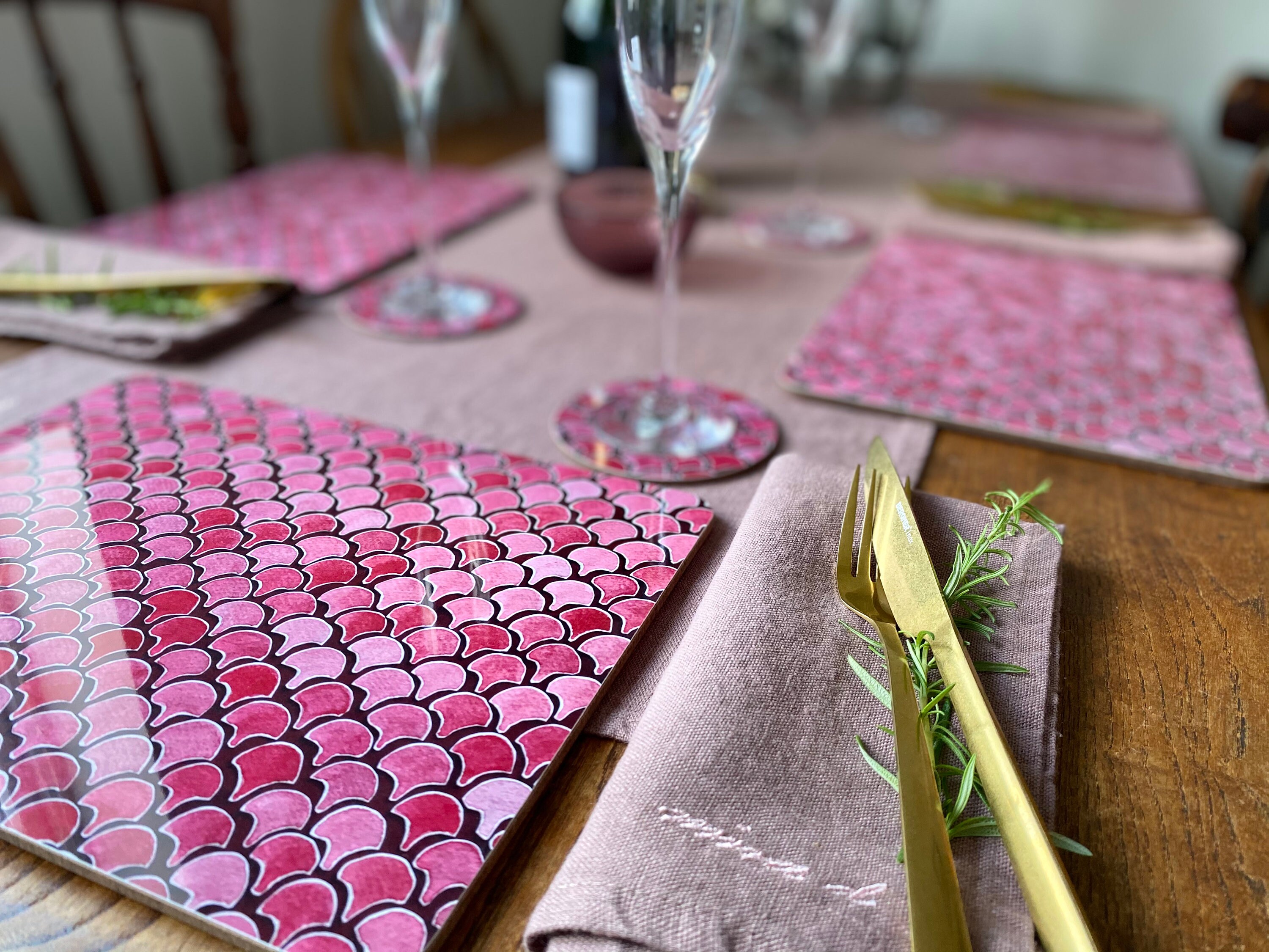 Placemat Table Mat Hard Wood Serving Mat Gloss Melamine Etsy UK