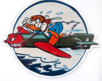 torpille_escadron_ww2_patch. Reproduction d'écusson en cuir