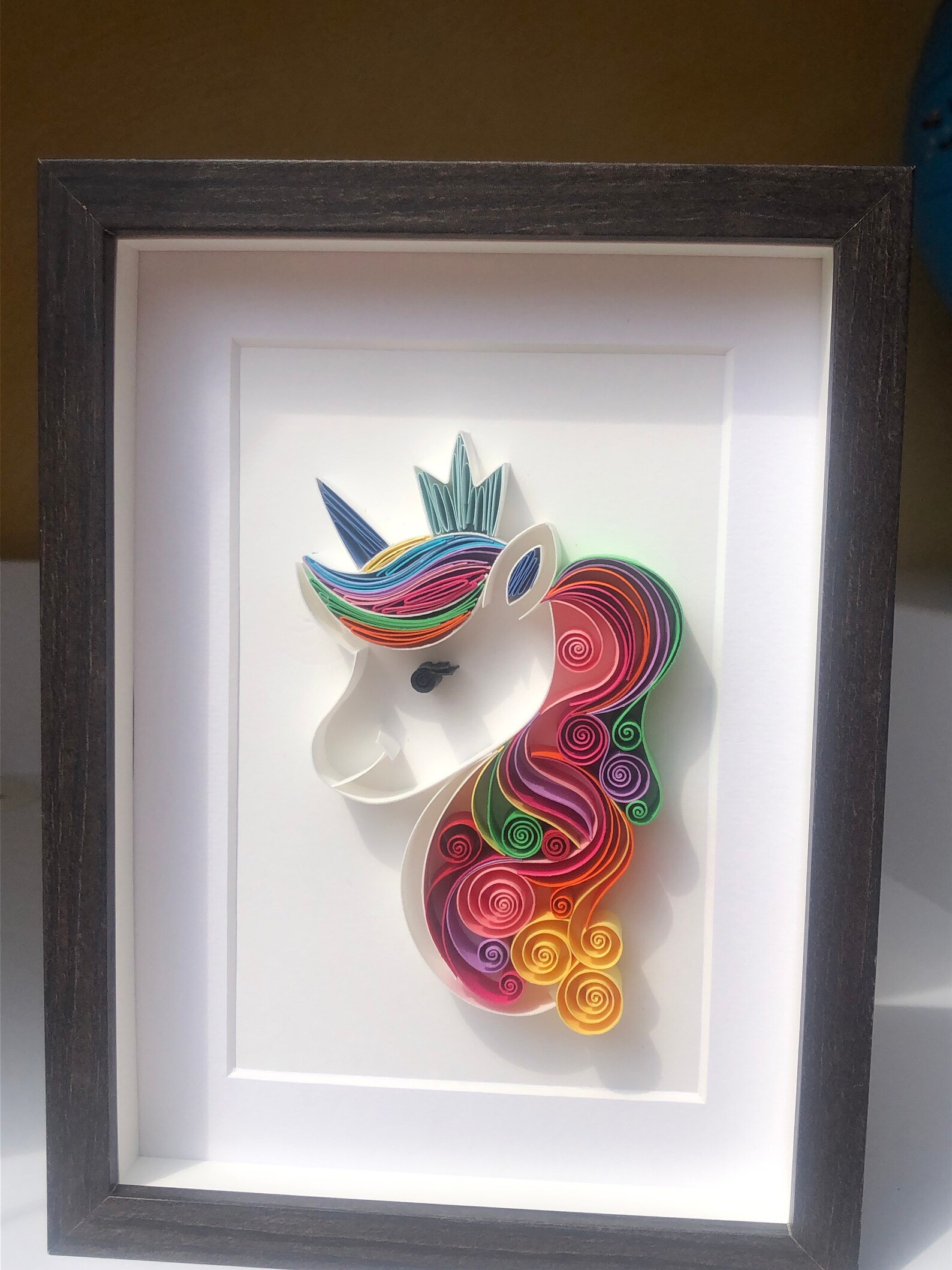 Quilling Unicorn Livingroom Wall Art For Her For Him Etsy