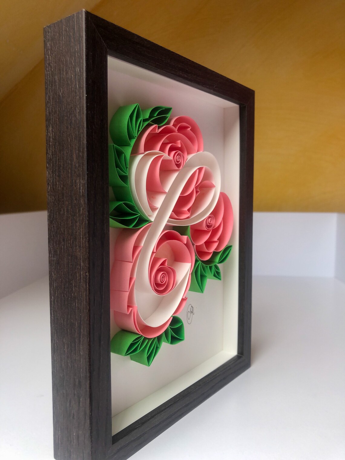 Quilling Letter C Personalized Quilling Card Greeting Card Etsy