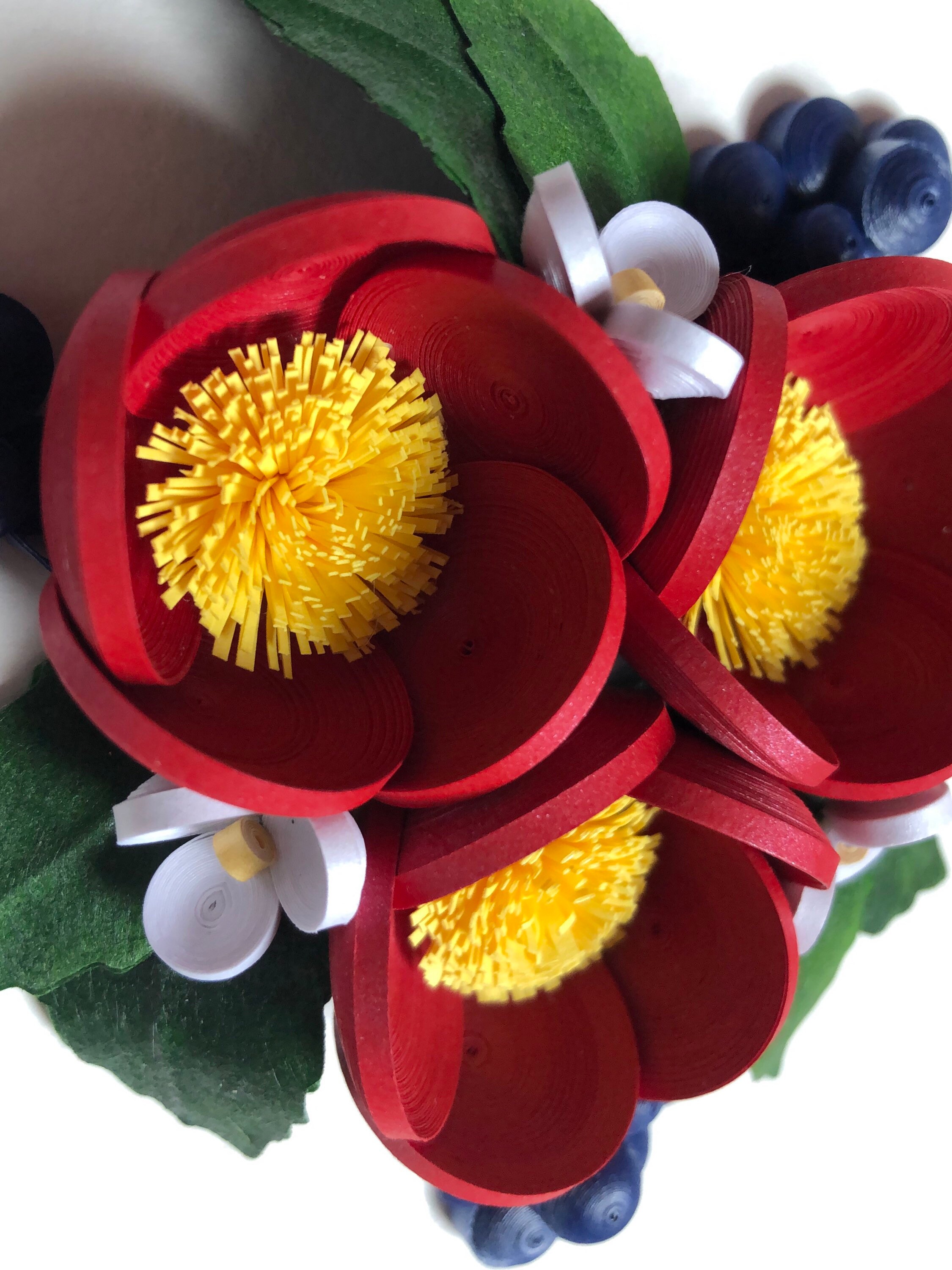 Paeonia peregrina Wild Peony Quilled flowers Livingroom Etsy