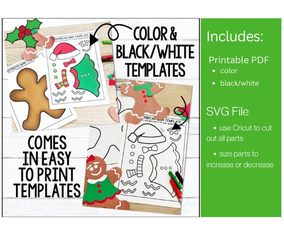 Build a Gingerbread Man Paper Craft for Kids | Christmas Printable ...