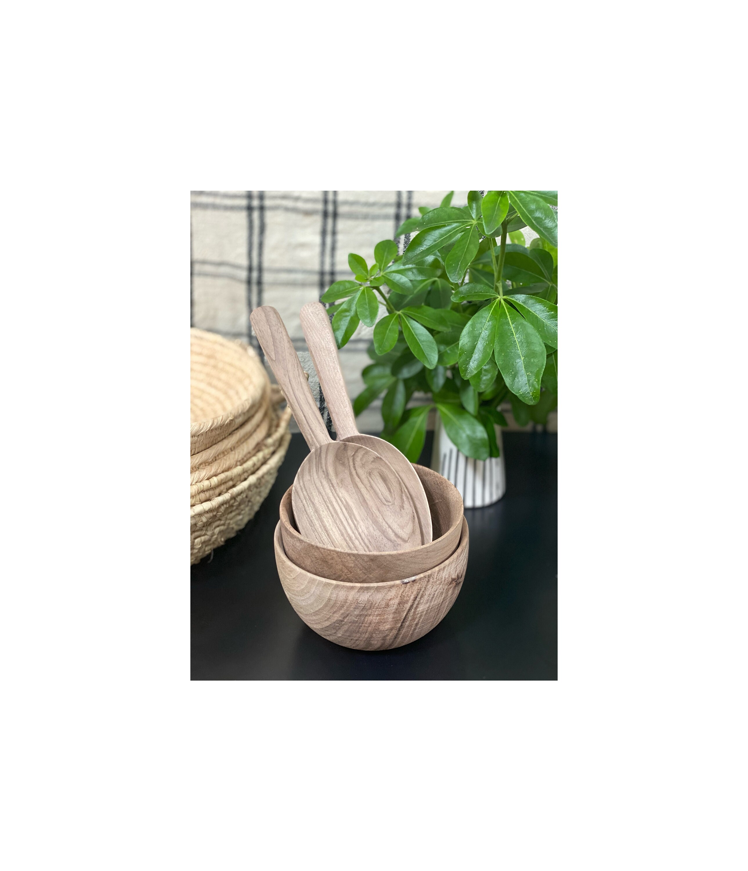 Bols, Coupelles en Bois de Noyer Naturel