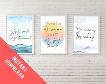 Come From Away Zitat Print 3er Set - Musiktheater Wandkunst, Broadway Show Poster, Inspirierende Texte, Geschenk für Theaterliebhaber
