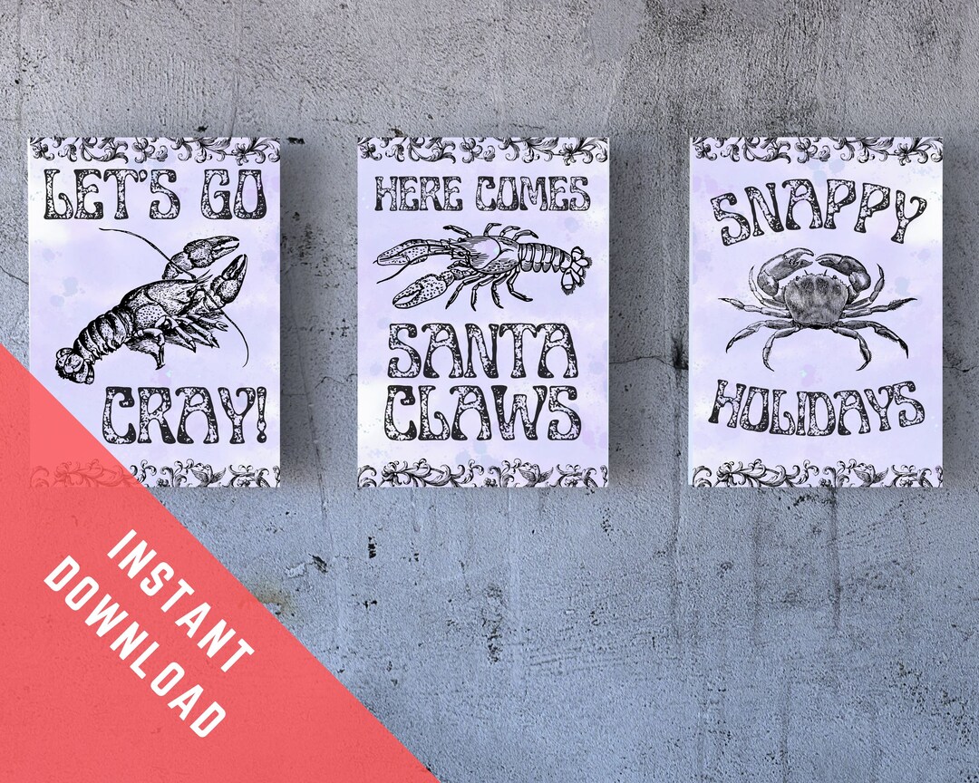 Ocean Life Themed Holiday Party Wall Decor. Lobster. Crab. Etsy