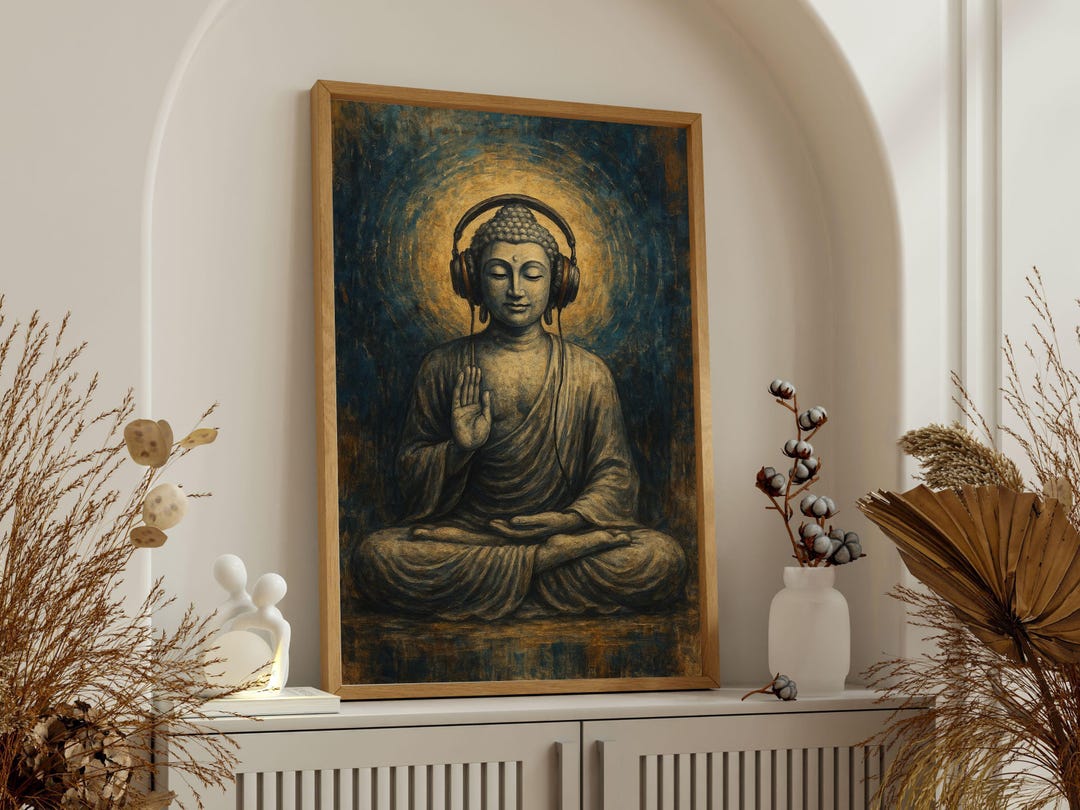 Buddha Wall Art Modern Meditation Poster – Zen Buddhist Print With ...