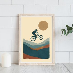 Mountain Bike Poster, Mountain Bike Art, Mountain Biking Poster, Bike Art Print, MTB Wall Decor, Cycling Wall Art, Bicycle Wall Art image 8