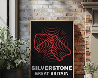 Formula 1 Race Track Poster Print, Choose Your Favourite F1 Circuit Wall Art, Motorsport Racing Decor, Custom Track Map Gift