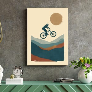 Mountain Bike Poster, Mountain Bike Art, Mountain Biking Poster, Bike Art Print, MTB Wall Decor, Cycling Wall Art, Bicycle Wall Art image 5