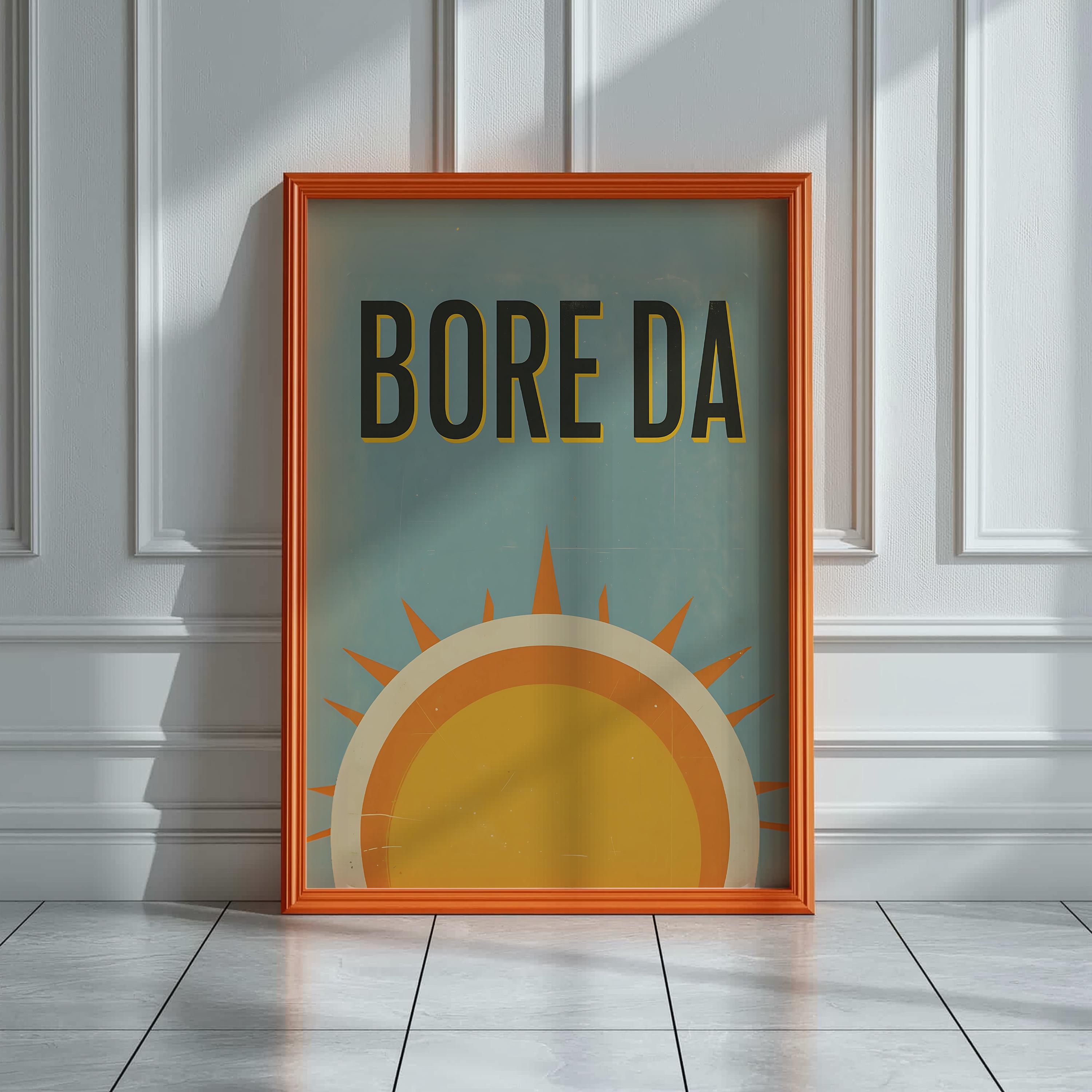 Bore Da Nos Da Welsh Poster Set of 2 | Retro Vintage Wall Art | Good ...
