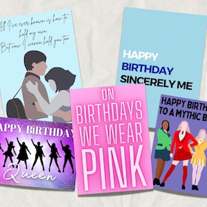Musical Theatre Birthday Card Bundle of 10. Musical Theater Printable Greetings Card Set. Instant Download Digital Card. Broadway. West End