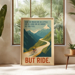 Ride But Ride Poster – Eddy Merckx Cycling Quote Print, Retro Bike Wall Art, Cyclist Gift, Motivation Poster, Vintage Cycling Decor image 7