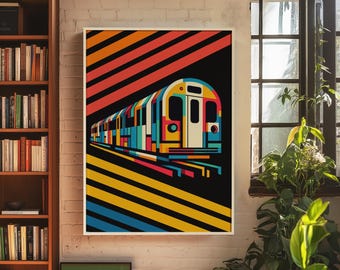 ロンドン地下鉄中央路線図の車両線図アートポスター - Etsy 日本