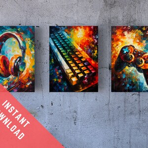 Gaming PC Wall Art Canvas Framed Metal or Acrylic 