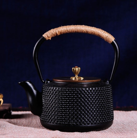 Japanese cast iron kettle vintage style Japanese cast iron Etsy