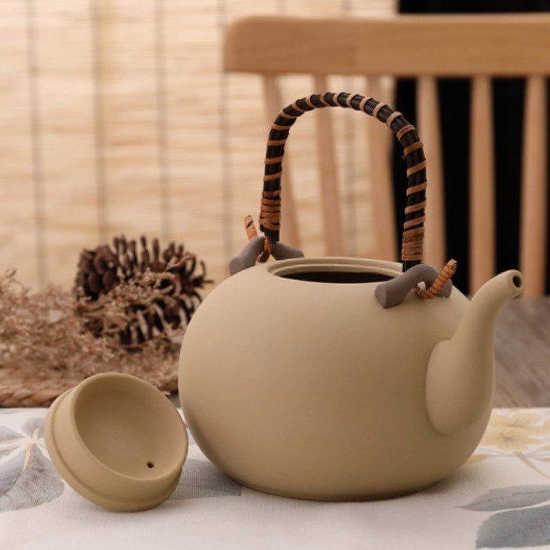 Handmade 1.6 L ceramic tea kettle vintage Zen style electric Etsy