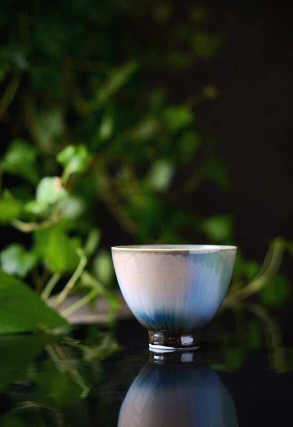 Handmade ceramic tea cup Zen style w special glaze handmade Etsy