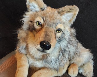 life size wolf plush