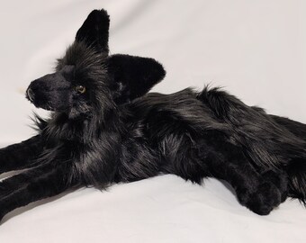 Buy Made to Order! NOT IN STOCK! 3 Tailed Kitsune Black Fox Plush