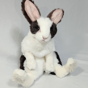 Made to order! Solid weighted and floppy domestic bunny plush/ made of luxury faux furs!