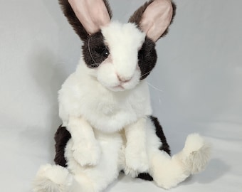 Made to order! Solid weighted and floppy domestic bunny plush/ made of luxury faux furs!