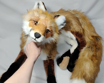 Finished product! IN STOCK! Weighted& Extra floppy Life-size RED fox plush
