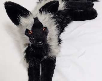 Made to order! NOT in stock! Weighted&Floppy Silver Fox plush