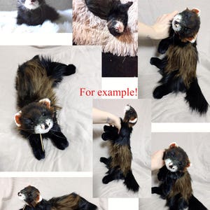 Made to order! CUSTOM Ferret plush/ based on your photo! Weighted and floppy plush
