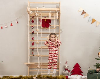 Solid Swedish Ladder and Rope Accessories, Christmas Gifts for Kids, Swedish Christmas, Kids playroom