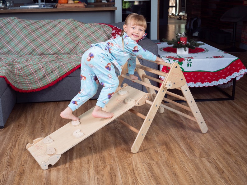 Indoor Climbing Frame Set by Woodandhearts Climbing Triangle Etsy