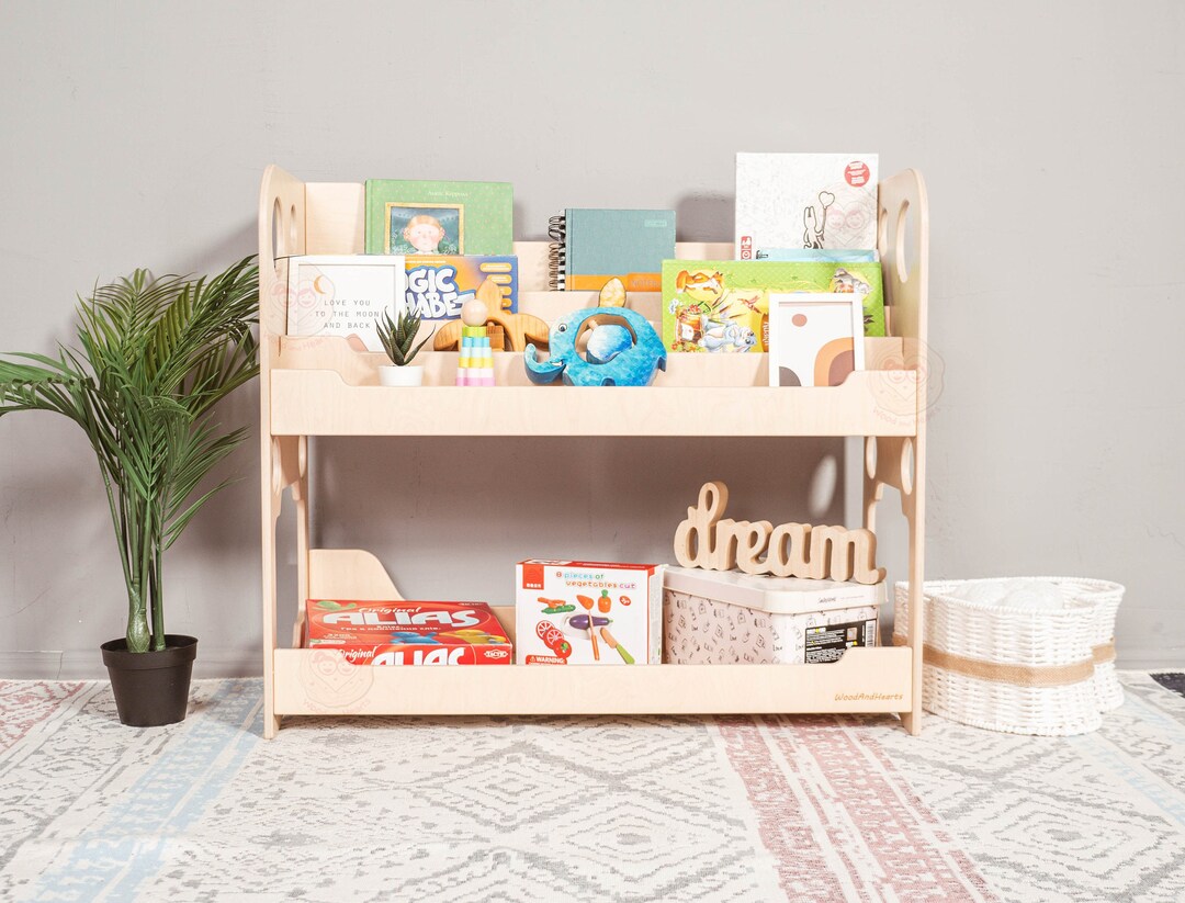 Montessori Shelf, Toddler Bookshelf, Montessori Furniture, Nursery Toy